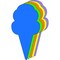Creative Shapes Etc 6 x 7 in. Large Assorted Creative Cut-Out, Ice Cream Cone - 31 Sheets per Pack